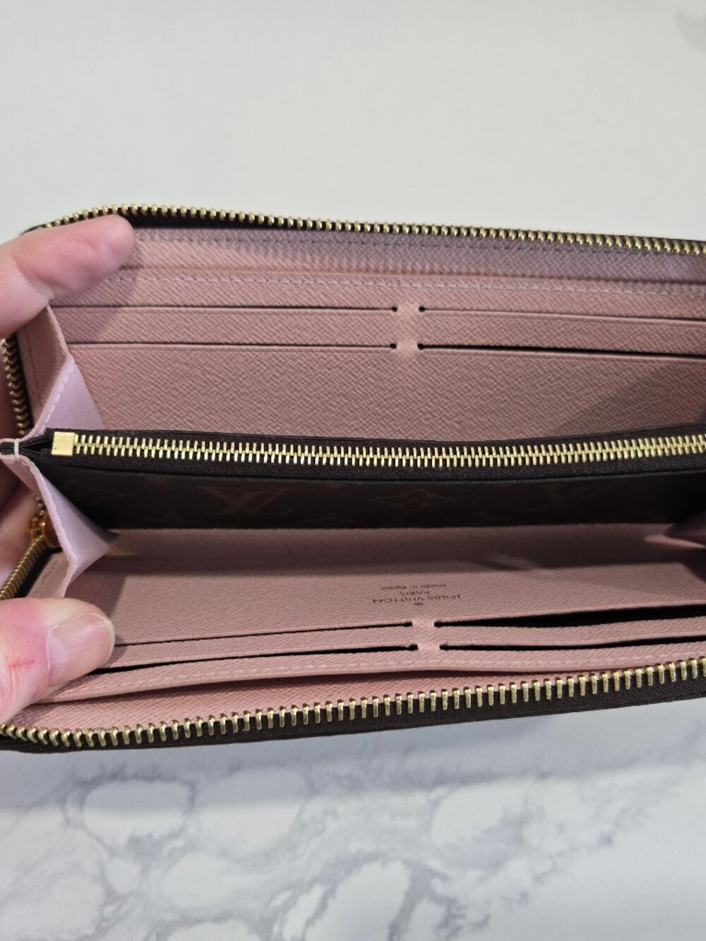 Louis Vuitton Monogram Canvas Clemence Wallet in Pink